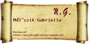 Móczik Gabriella névjegykártya